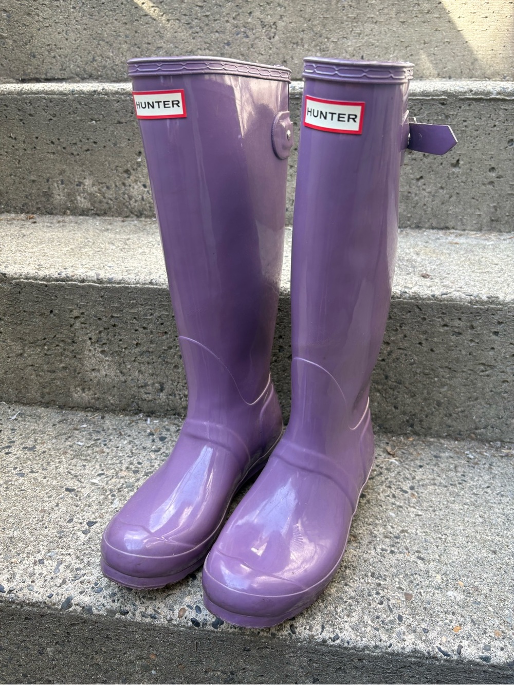 Purple High Hunter Rainboots